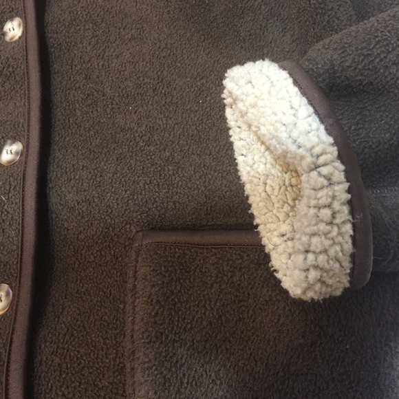 Liz Claiborne Brown Sherpa Lined Jacket - Picture 2 of 8
